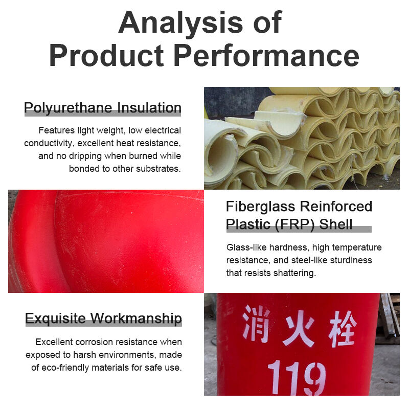 FRP Fire Hydrant Insulation Cover With 4cm Polyurethane Insulation Anti Freezing Durable Customizable