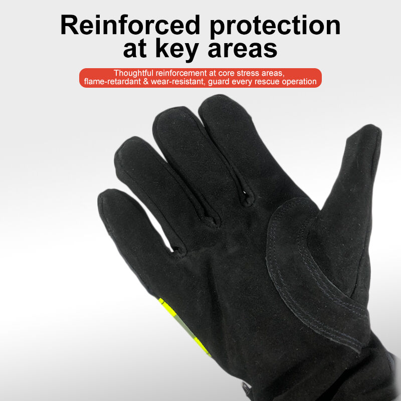 Aramid Fireproof Gloves 17 Model, Leather Palm Heat Resistant Gloves, Fire Fighting Safety Gloves for Rescue with Waterproof