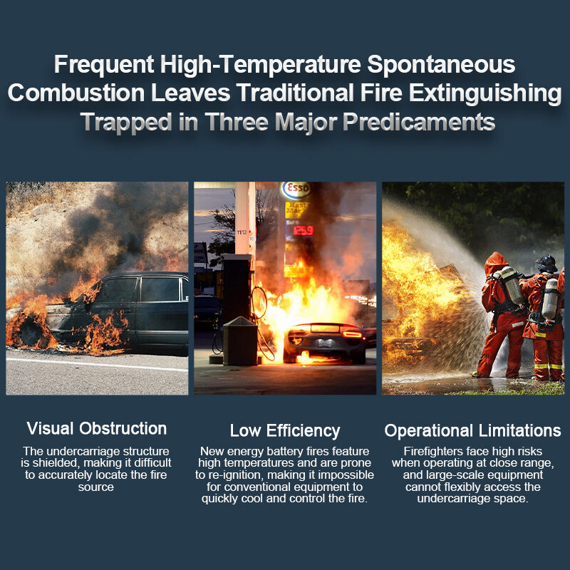 Mobile Under Vehicle Water Spray Fire Extinguisher JGCDPSZZ-65 Q235 Steel For EV Garage Charging Pile Emergency Firefighting