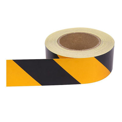 검은색과 노란색 PVC 경보 테이프 화재 안전 공학 교통 경보 라인, 검은색과 노란색 윙 반사 테이프