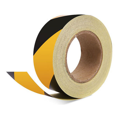 검은색과 노란색 PVC 경보 테이프 화재 안전 공학 교통 경보 라인, 검은색과 노란색 윙 반사 테이프