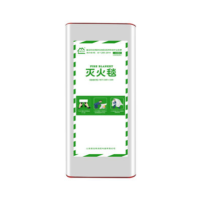 1.5x1.5m EN 1869 화재 담요 500°C 열에 내성이 유리섬유 화재 비상 담요 PVC 케이스